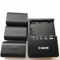 Canon 純正 LP-E6 LC-E6 充電器 バッテリーチャージャー 互換品バッテリー2個
