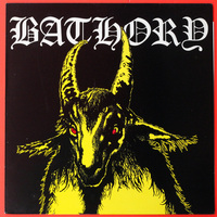 ◆ヘビメタ/ワンオーナー美品/LP◆バソリー「Bathory」Black Mark Label BMLP 666-1、スウェーデン盤、Yellow Goat（黄ヤギ）インサート付