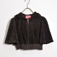 00s Y2K USA製 archive JUICY COUTURE Velour jersey cropped 00年代 アメリカ製 ジューシークチュール ベロア ジャージ ジップパーカー P