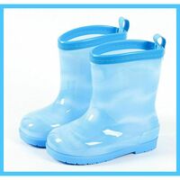 ★新品★レインブーツ 長靴 キッズ 子供用 ブルー 雨具 通学 通園 16cm