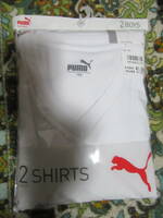 新品PUMAプーマ150サイズVネックシャツ2枚組セット1518円を激安即決650円