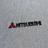 【送料込】MITSUBISHI(三菱)3Dエンブレム マットブラック 縦2cm×横15.3cm 金属製 デリカ アウトランダー ランサー ekワゴン RVR　