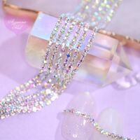 高品質 Crystal dia chain Aurora ss4 100cm ◇韓国ネイル◇ ワンホンネイル◇