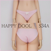 TBLeague 【Happy Doll】S34A ピンク フルバックショーツ リボン白 1/6 下着 Phicen ファイセン