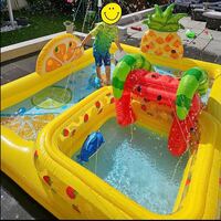 新品　インテックス　プール　噴水　すべり台　幼児　ウォータースライダーフルーティ水遊び 家庭用プール ビニールプール 
