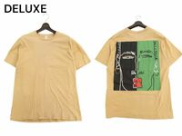 DELUXE デラックス 春夏 半袖 ビッグプリント★ カットソー Tシャツ Sz.XL　メンズ 大きいサイズ　C4T03472_4#D