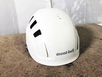 ★2019年製★ 中古★mont-bell/モンベル　アルパインヘルメット　男女兼用　アウトドア　ホワイト　54～62㎝【EN12492】DA2A