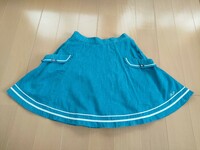 ★ポンポネット★キュロットスカート(ブルー系）Ｌ(160cm)