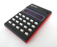 レトロコレクション　当時物＊SHARP CORPORATION シャープ＊エルシーメイト　電子そろばん 小型電卓　8桁電卓　赤数字＊EL-106　BLACK/RED