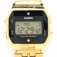CASIO(カシオ) 腕時計 - A159WGE メンズ 黒