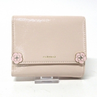 クレイサス CLATHAS 3つ折り財布/ミニ/コンパクト - ピンク 花 美品 財布