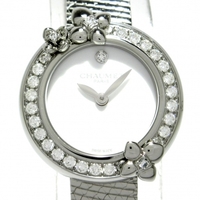 CHAUMET(ショーメ) 腕時計 オルタンシア W20611-20W レディース SS/フラワー(花)・ダイヤベゼル/1Pダイヤインデックス/プッシュリューズ 白