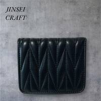 高級 ラムレザー 財布■柔らかい羊革製 コンパクト ウォレット■ブラック