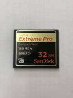 ★使用僅少 中古良品★ SanDisk サンディスク Extreme PRO 160MB/s UDMA7 32GB CompactFlash コンパクトフラッシュ クリアケース付