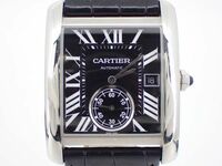 Cartier カルティエ タンクMC 3589 黒文字盤 スモールセコンド スモセコ 裏スケ メンズ 自動巻き 稼動品