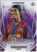 【ロナウジーニョ/Ronaldinho】2023-24 Topps UEFA Club Competitions Ultimate Stage Chrome Purple /75