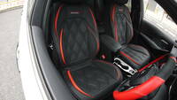 Eunncu 車両用シートカバー　汎用（カローラスポーツ装着可）赤黒ツートーンカラー