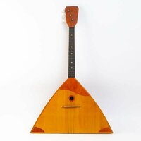 パラライカ ロシア民族楽器 アコースティック 木製3弦楽器 3弦ギター #36786