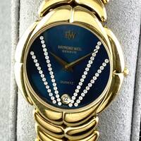 【1円〜】RAYMOND WEIL レイモンドウィル 腕時計 メンズ 9135-2 カラーストーン ブルー文字盤 デイト 可動品