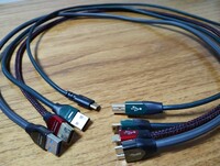 【状態良】Audioquest USBケーブル 4種セット CARBON3.0(A-micro B) CINNAMON(A-micro B) FOREST(A-mini B) (C-B) オーディオクエスト