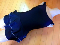 5■日本被服■フリルスカート付きトレーニング水着１４０サイズ　紺色