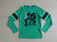 美品 HYSTERIC GLAMOUR 6575 Detroit 長袖Tシャツ 緑 Mサイズ 4CL-6262