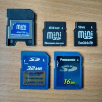 【ジャンク】低容量SD、mini SDカード