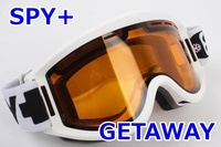 SPY GETAWAY ホワイト色フレーム オレンジ系レンズ スノーゴーグル フレキシブルフレーム スパイ R2404-093