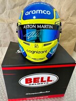 F1 1/2サイズヘルメット　F.アロンソ直筆サイン入りFernando Alonso 2024 アストンマーティン Bell