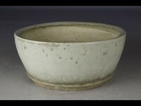 【西】Ｐ077 白釉 植木鉢 中国 唐物