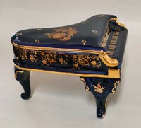 フランス　リモージュ キャッスル　LIMOGES CASTEL 　ピアノ型　蓋物　小物入れ　22K