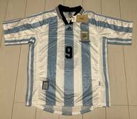 アディダス　1998 フランス　ワールドカップ　アルゼンチン代表　バティストゥータ　ホーム　ユニフォーム　未使用　98