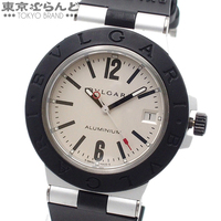 101713540 1円 ブルガリ BVLGARI アルミニウム ウォッチ AL38TA シルバー アルミ ラバー 腕時計 メンズ 難有品