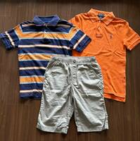 ラルフローレン　ポロシャツ　半袖　サイズS (8) 140 / トミーヒルフィガー　ポロシャツ　サイズ8-10 半ズボン　3点