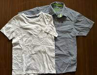 襟付き半袖シャツ　　半袖Tシャツ　2点セット　　サイズ140位