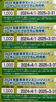 東京ディズニーリゾート コーポレートプログラム利用券4000円分 25年3月末期限
