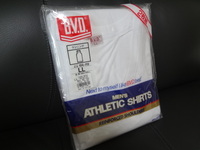 ◆懐古特選◆B.V.D.(R) ATHLETIC shirts reinforced shouldersランニング/タンクトップThailand製純白綿100%完全未使用２枚組：送料負担。