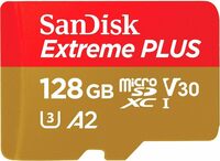 新品 未使用品 !! SanDisk Extreme Plus microSDXC 128GB アダプター付属　サンディスク　エクストリームプラス