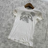 VV ■ 国内正規品 '高級感溢れる' EMPORIO ARMANI エンポリオアルマーニ 半袖 スパンコール装飾 Tシャツ / カットソー 42 トップス 古着 
