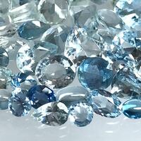 (天然アクアマリンおまとめ 50ct)m ルース 裸石 宝石 ジュエリー jewelry aquamarine ベリル i