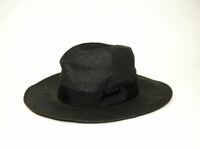 未使用品15,000円◆ メンズ 夏用 ワイドブリム 紙素材ソフトハット KIJIMA TAKAYUKI 黒 帽子 