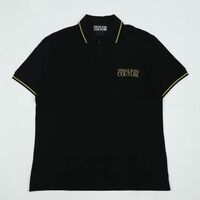 【新品】ヴェルサーチ 72GAGT01 CJ01T ポロシャツ ブラック VERSACE G89 S