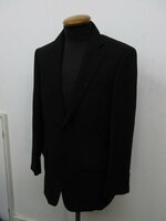 y8571 美品　YUKI TORII HOMME テーラードジャケット　シングル　A6サイズ　スーツジャケット　背抜き　ブラック　フォーマル　ユキ トリイ