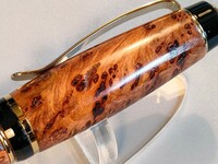 希少 屋久杉泡瘤 ボールペン ダヤコム社製シガータイプツイスト式ゴールドメッキペンキット使用　手作り品 