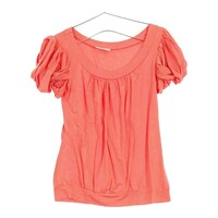 【06516】 FIFILLES PARIS フィフィーユ 半袖Tシャツ ブラウス オレンジ おしゃれ ピンク 春 夏 幅広ネック かわいい