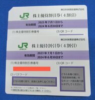★JR東日本株主優待券2枚セット　2024年6月30日まで有効（送料込）★
