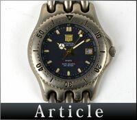 176135◇ 動作未確認 ELGIN エルジン メンズウォッチ 腕時計 ソーラー デイト ラウンド FK-938-C チタン ブラック シルバー メンズ/ D