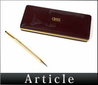 175887□筆記確認済 CROSS クロス クラシック センチュリー ボールペン ペン K14GF シルバーメッキ ゴールド シルバー 筆記用具/ G