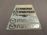 【送料無料】 MAZDA(マツダ) 耐熱ステッカー ゴールド 大中小６枚セット ②