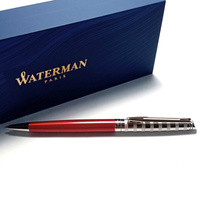 【wmb32】新品　WATERMAN　ウォーターマン　ボールペン　メトロポリタン　デラックス　リビエラ　ストライプレッドCT　赤/シルバー